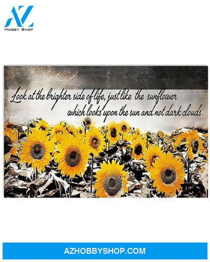 Sunflower Look At The Brighter Side Of Life Canvas Wall Art, Wall Decor Visual Art