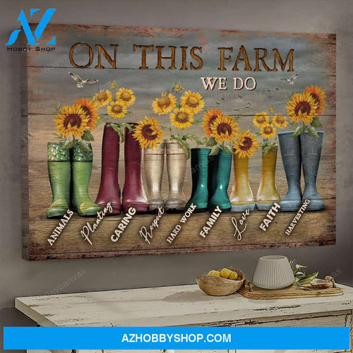 Sunflower - On this farm we do - Farm Landscape Canvas Prints - Wall Art