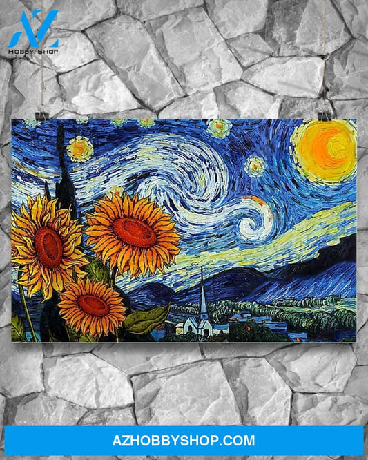 Sunflower Painting Canvas Wall Art, Wall Decor Visual Art