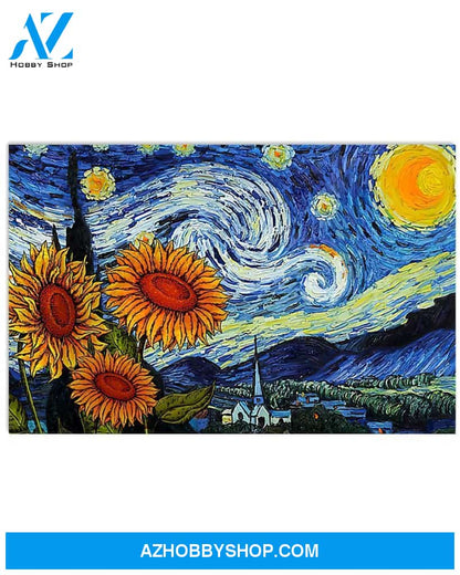 Sunflower Painting Canvas Wall Art, Wall Decor Visual Art