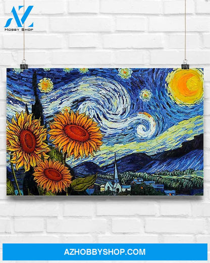 Sunflower Painting Canvas Wall Art, Wall Decor Visual Art