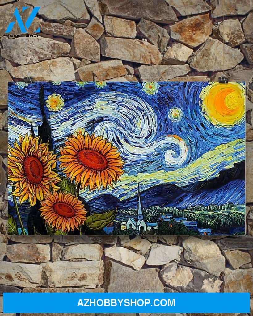 Sunflower Painting Canvas Wall Art, Wall Decor Visual Art