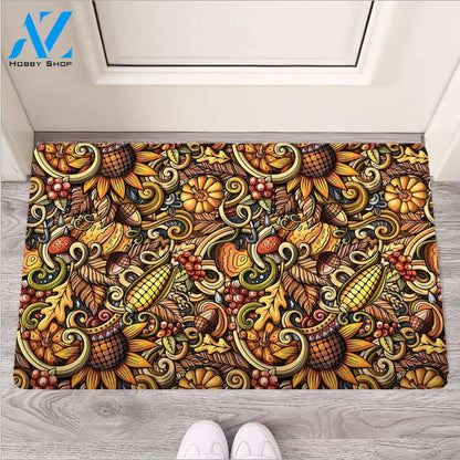 Sunflower Psychedelic Door Mat