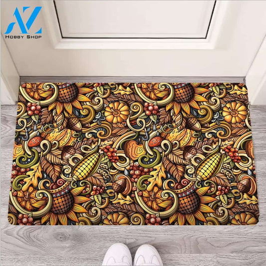 Sunflower Psychedelic Door Mat