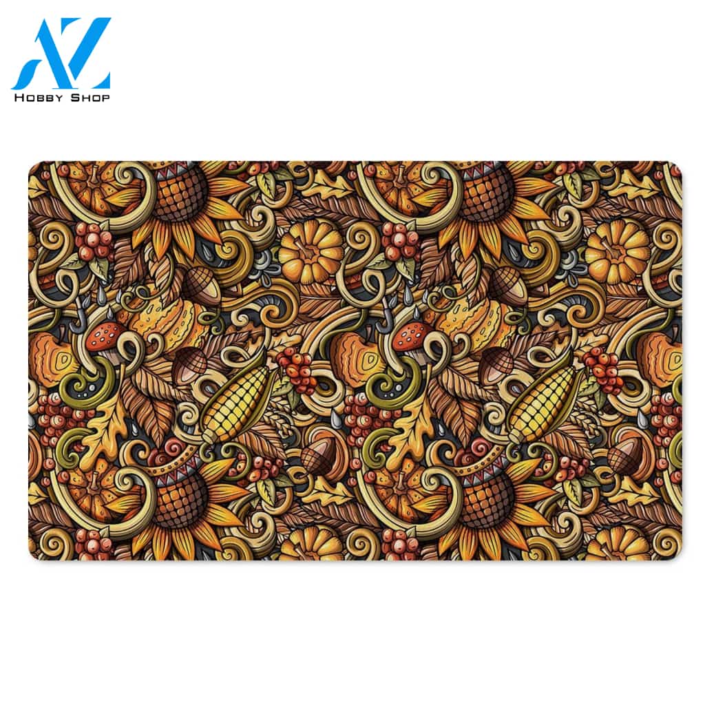 Sunflower Psychedelic Door Mat