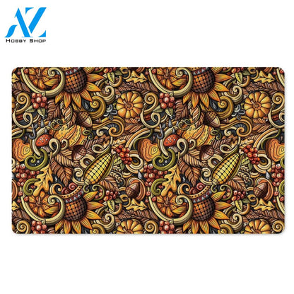 Sunflower Psychedelic Door Mat
