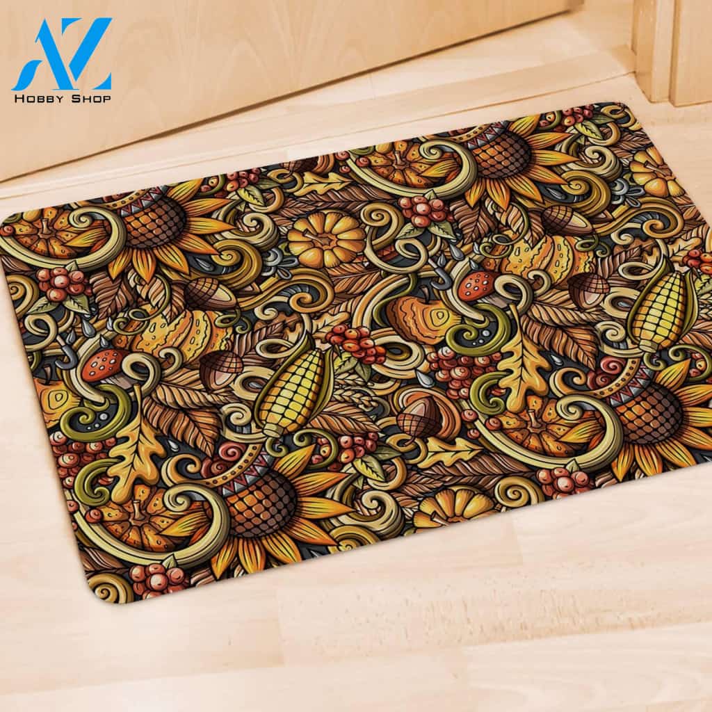 Sunflower Psychedelic Door Mat