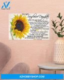 Sunflower To My Sunflower Daughter Canvas Wall Art, Wall Decor Visual Art