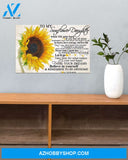 Sunflower To My Sunflower Daughter Canvas Wall Art, Wall Decor Visual Art