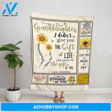 Personalized Sunflower To My Granddaughter Fleece Blanket From Grandma I Am So Proud Of You Great Customized Blanket Gifts For Birthday Christmas Thanksgiving
