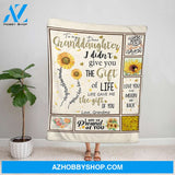 Personalized Sunflower To My Granddaughter Fleece Blanket From Grandma I Am So Proud Of You Great Customized Blanket Gifts For Birthday Christmas Thanksgiving