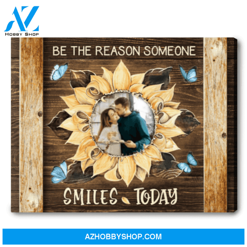 Sunflower Wall Art Wooden Farmhouse Decor Custom Photo Gift Canvas Print Ohcanvas