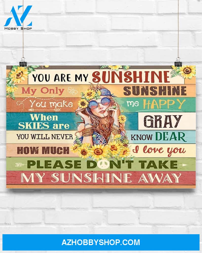 Sunflower You Are My Sunshine Canvas Decor, Wall Decor Visual Art