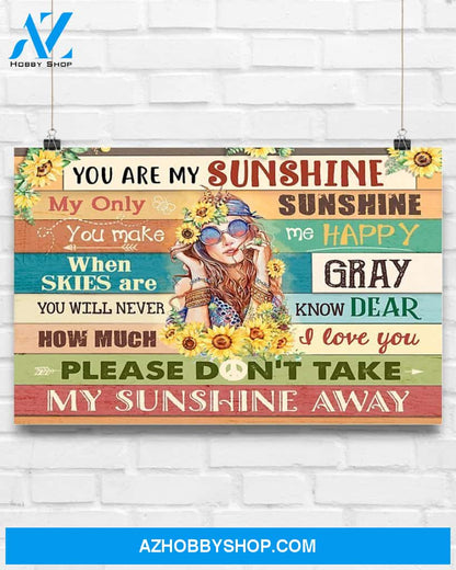 Sunflower You Are My Sunshine Canvas Decor, Wall Decor Visual Art