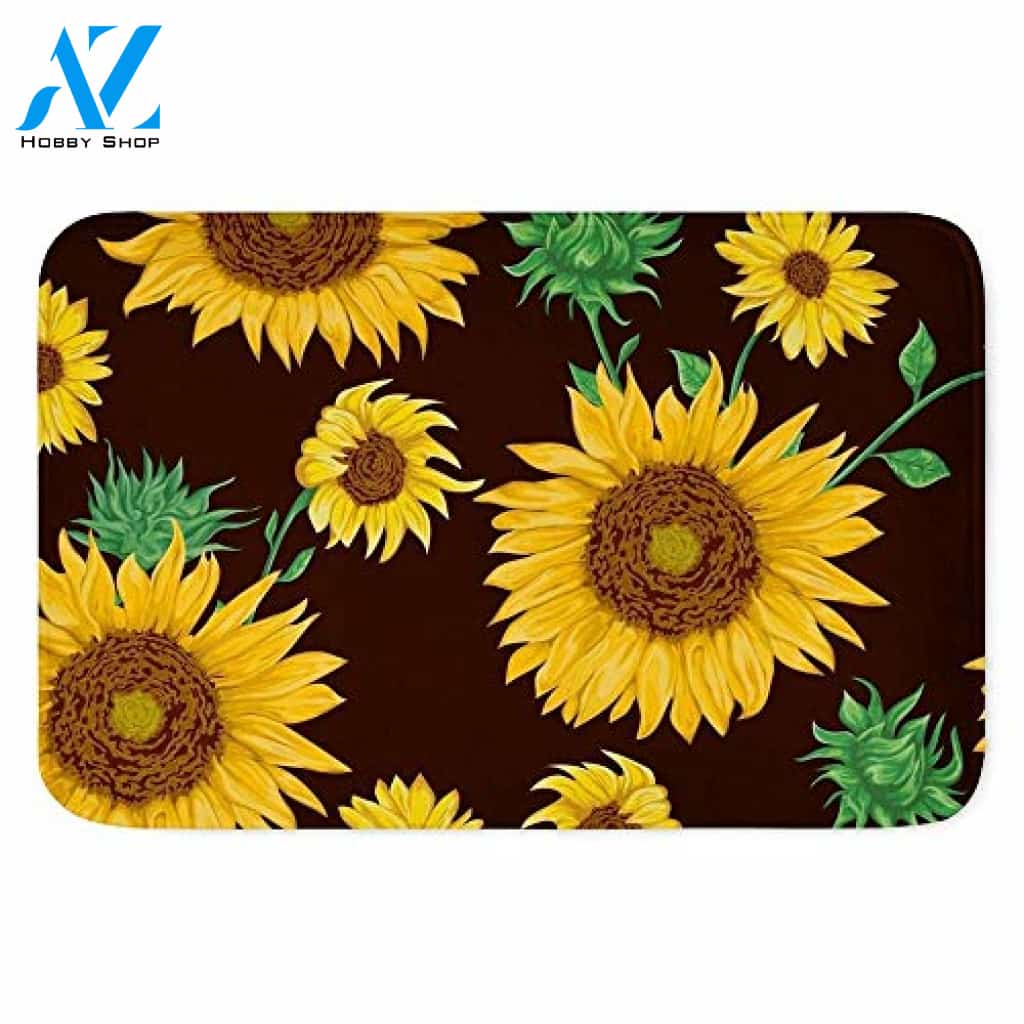 PZZ Sunflower You are My Sunshine Non-Slip Doormat