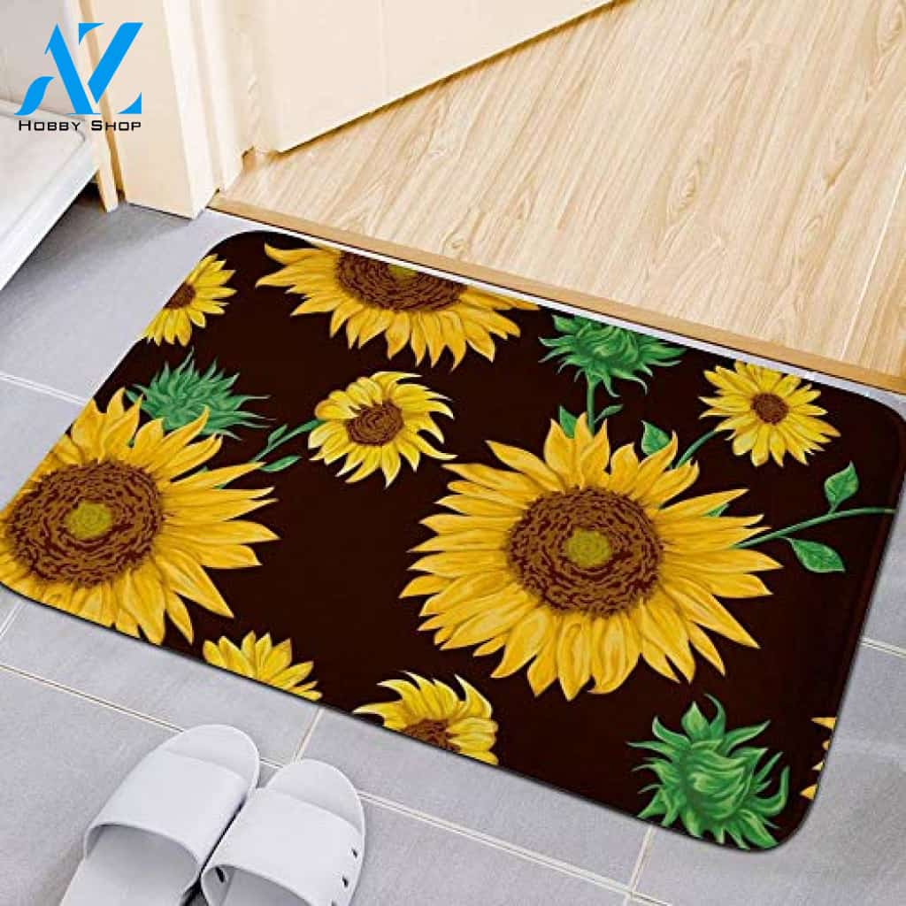 PZZ Sunflower You are My Sunshine Non-Slip Doormat