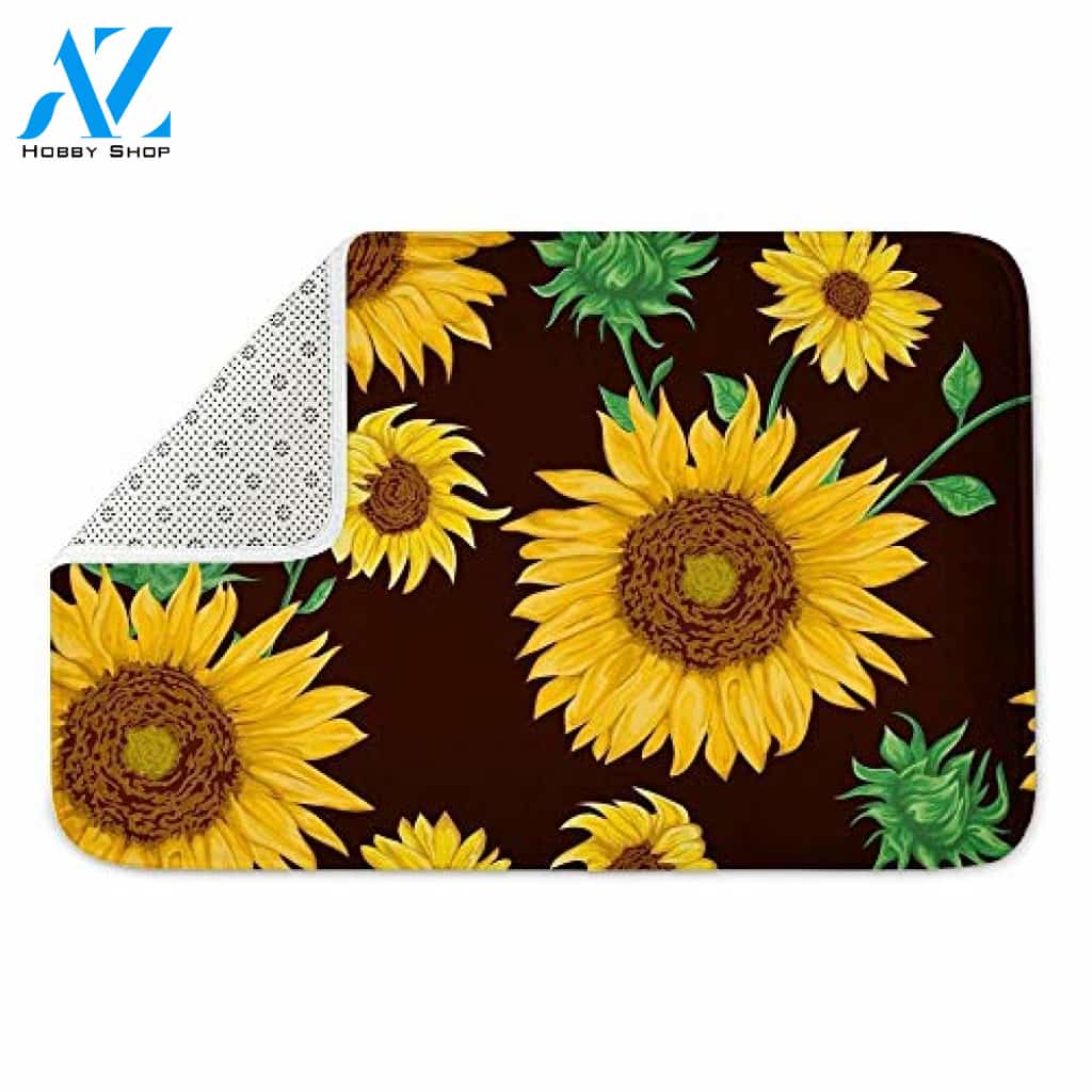 PZZ Sunflower You are My Sunshine Non-Slip Doormat