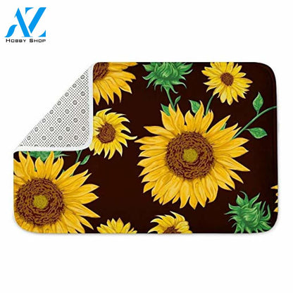 PZZ Sunflower You are My Sunshine Non-Slip Doormat