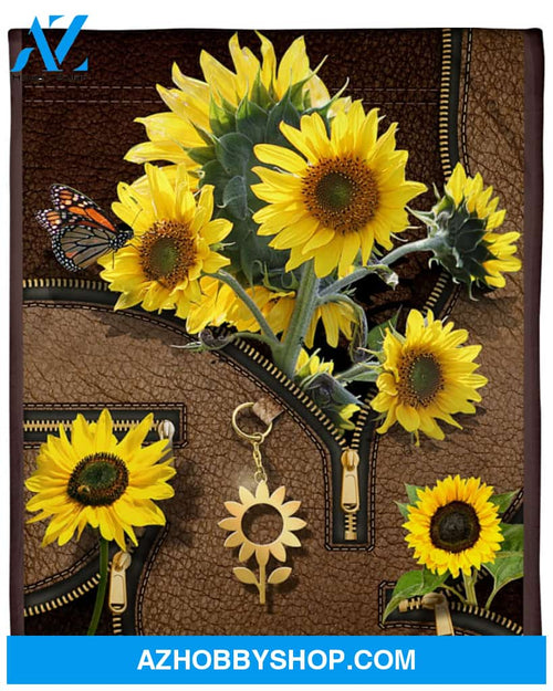 Sunflower Zipper Blanket Gift For Sunflower Lovers Birthday Gift Home Decor Bedding Couch Sofa Soft and Comfy Cozy