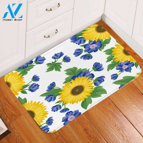 Sunflowers & Blue Plants GWDD14094 Door Mat