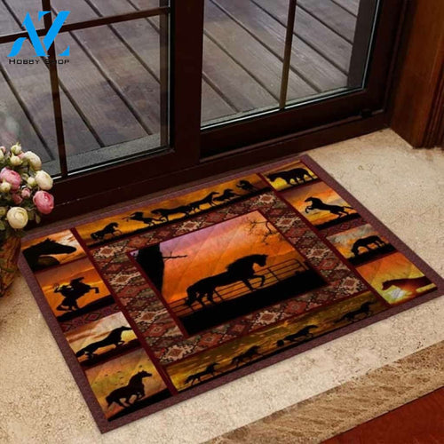 Sunset Horse Doormat