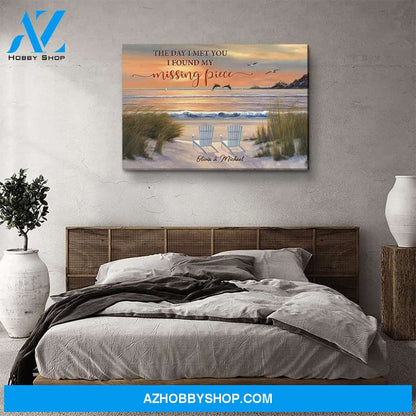 Sunset My Missing Piece - Personalized Custom Name Canvas