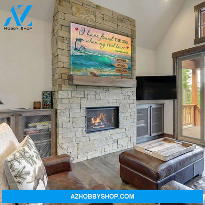 Sunset Over Ocean Waves - Personalized Custom Name Canvas