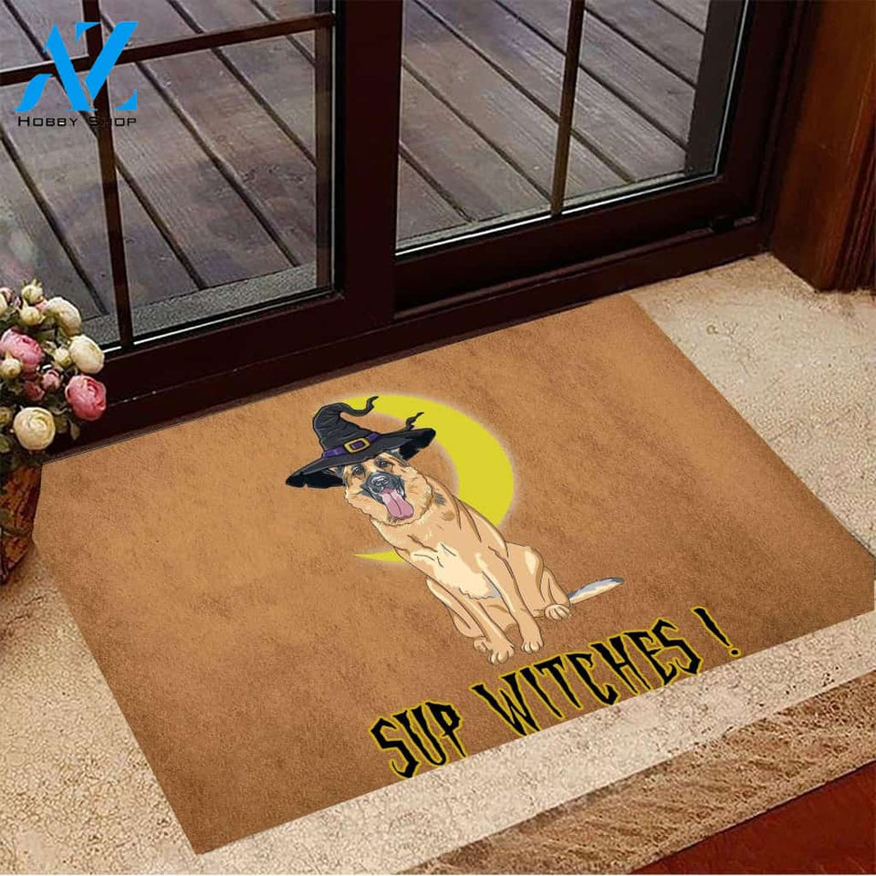 Sup Witches German Shepherd Dog Doormat Welcome Mat Housewarming Gift Home Decor Funny Doormat Gift For Dog Lovers Gift For Friend Gift For Halloween