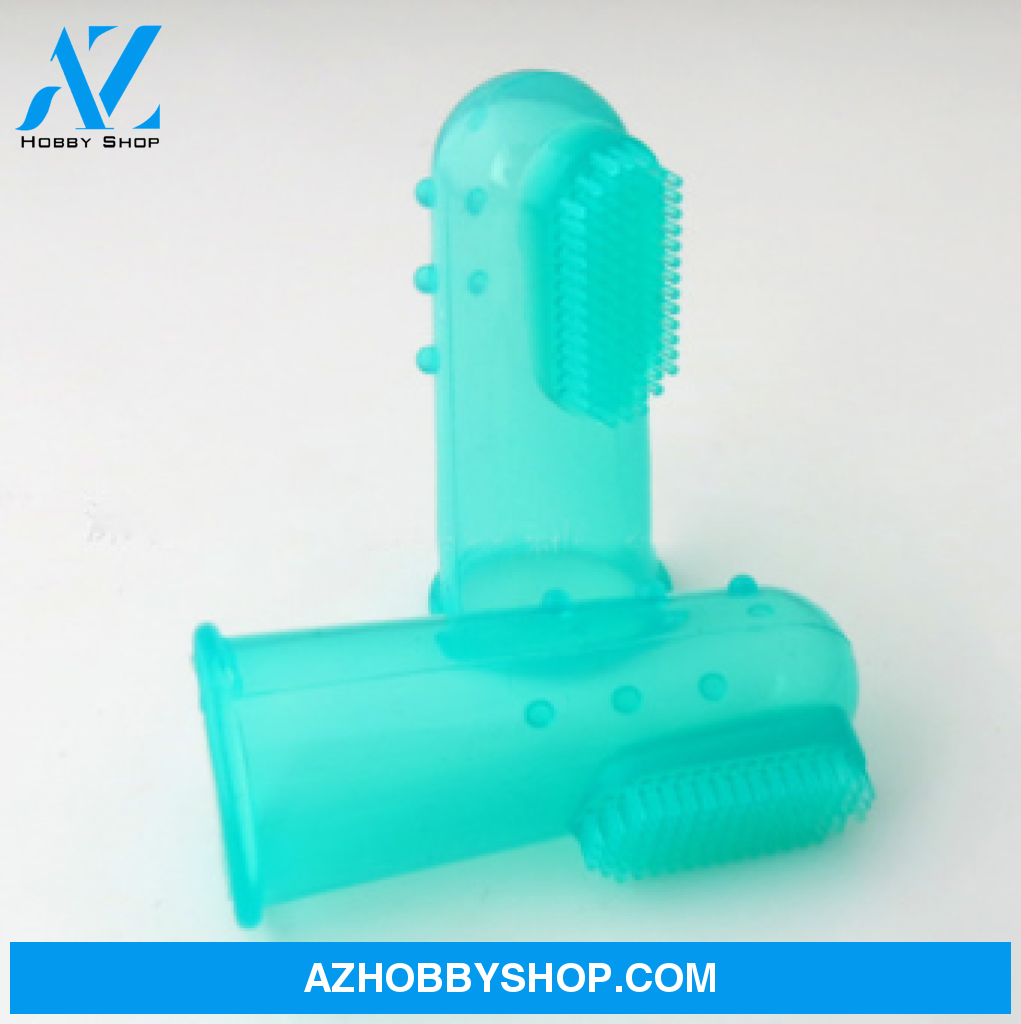Super Soft Pet Finger Toothbrush Cleargreen