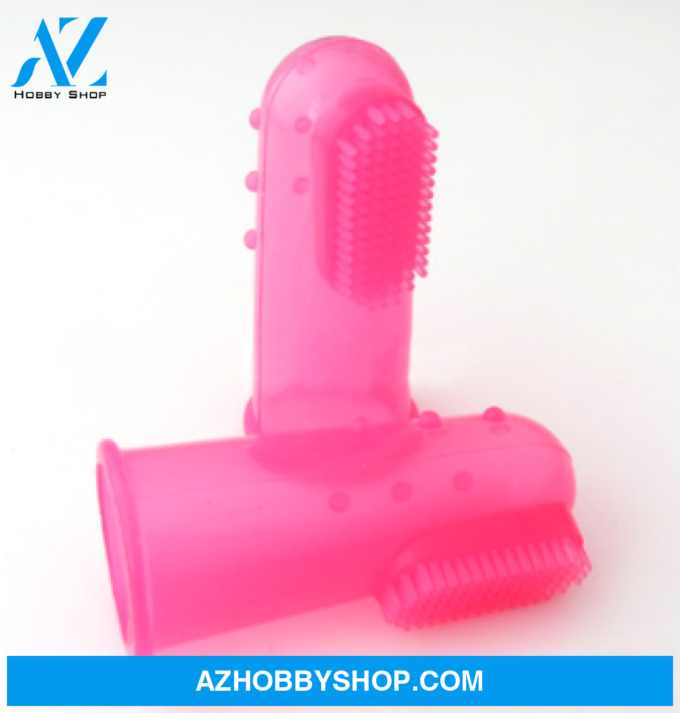Super Soft Pet Finger Toothbrush Clearpink