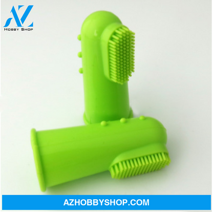 Super Soft Pet Finger Toothbrush Green