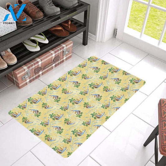 Surf Catch the Wave Design Rubber Doormat