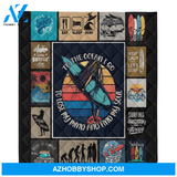 Surfing Blanket, To The Ocean I Go To Lose My Mind, Gift For Surfing Lover