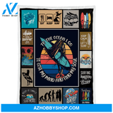 Surfing Blanket, To The Ocean I Go To Lose My Mind, Gift For Surfing Lover