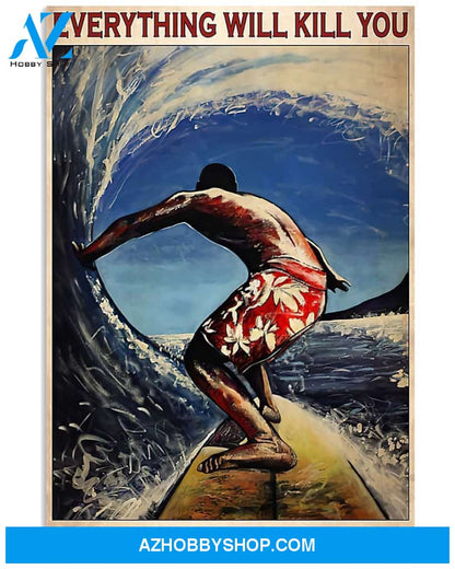 Surfing Choose Something Fun Vertical Canvas Wall Art, Wall Decor Visual Art