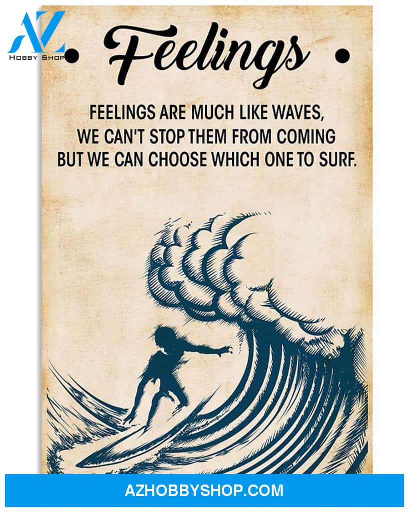 Surfing Feelings Are Much Like Waves Vertical Canvas Wall Art, Wall Decor Visual Art