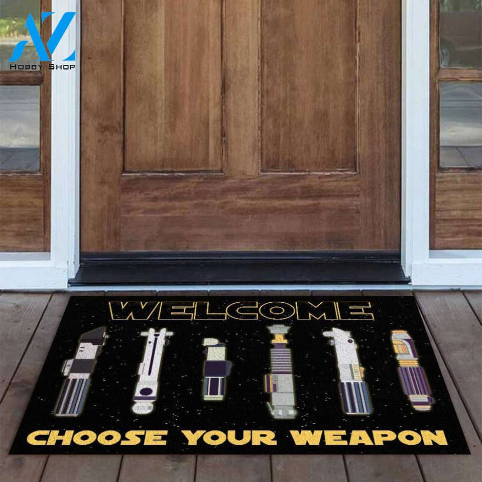 SW Choose Your Weapon Doormat | Welcome Mat | House Warming Gift