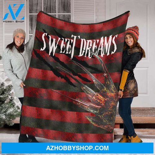 Sweet Dreams Werewolf Hand Fleece Blanket Gift For Family Birthday Friend Halloween Gift Home Decor Bedding Couch Sofa Soft and Comfy Cozy