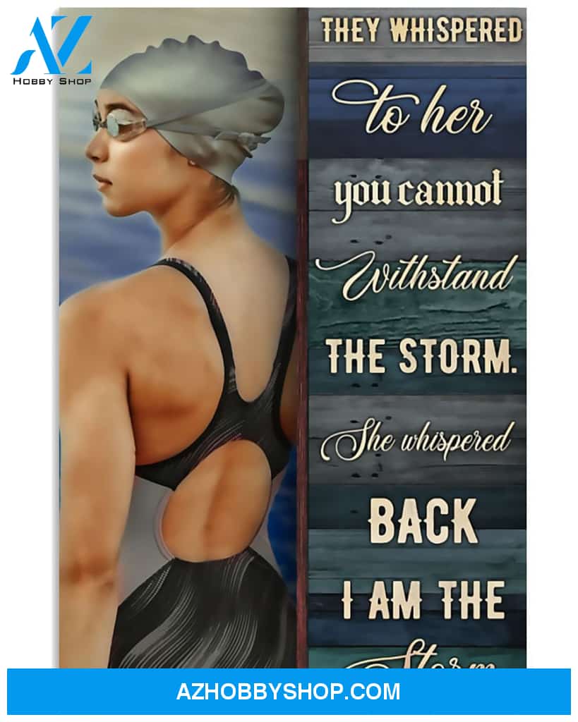 Swimmer I Am The Storm Vertical Canvas Wall Art, Wall Decor Visual Art