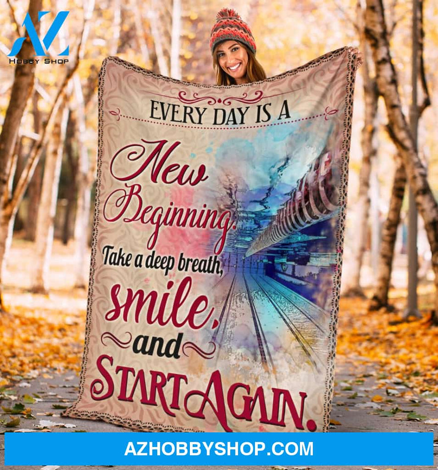 Swimming Everyday Is New Beginning Blanket Gift For Swimming Lovers Birthday Gift Home Decor Bedding Couch Sofa Soft and Comfy Cozy