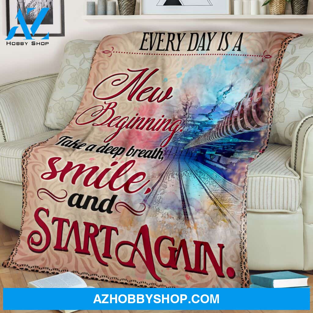 Swimming Everyday Is New Beginning Blanket Gift For Swimming Lovers Birthday Gift Home Decor Bedding Couch Sofa Soft and Comfy Cozy