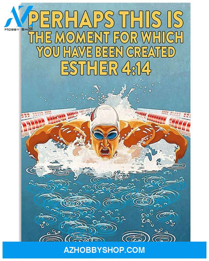 Swimming Moment Vertical Canvas Wall Art, Wall Decor Visual Art