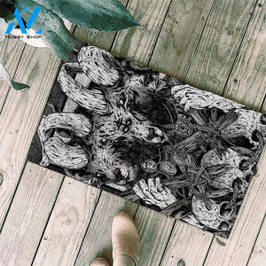 Symbol Satan 3 Heads Doormat | Welcome Mat | House Warming Gift