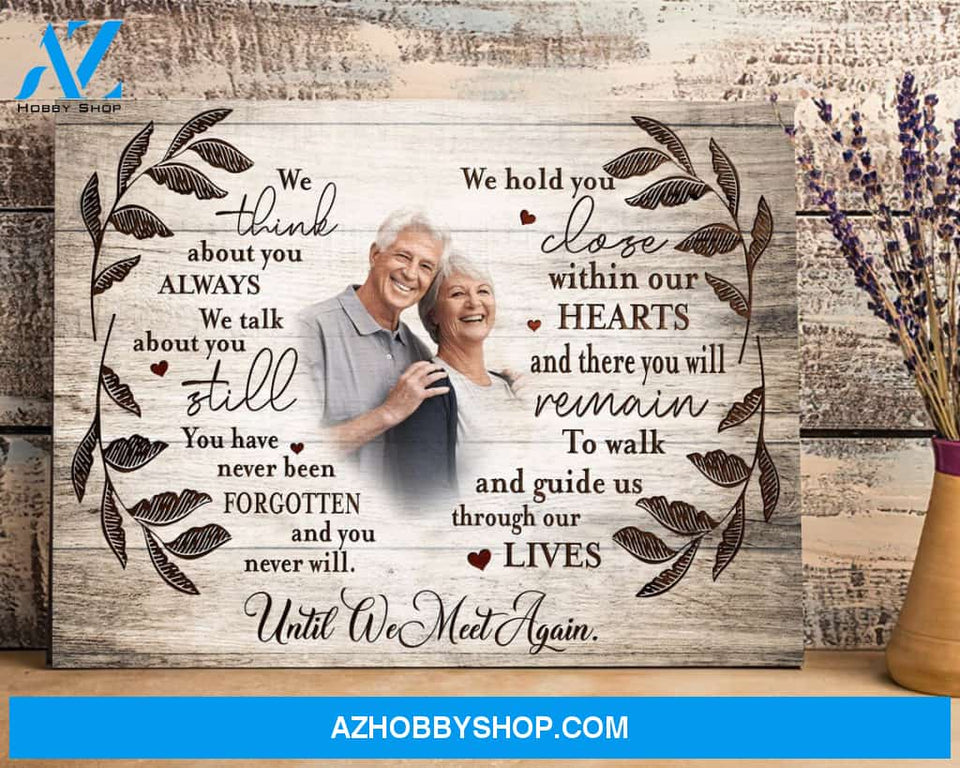 Sympathy Gift Loss Of Father, Custom Canvas Wall Art, Personalized Memorial Gifts, Condolence Gift, Custom Photo Gift