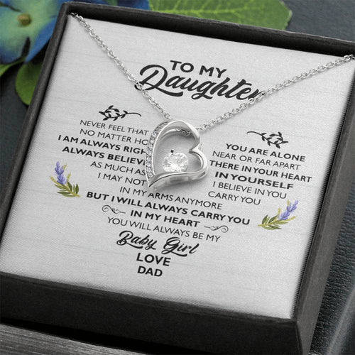 My Baby Girl Forever Love Necklaces Gift For Daughter From Dad