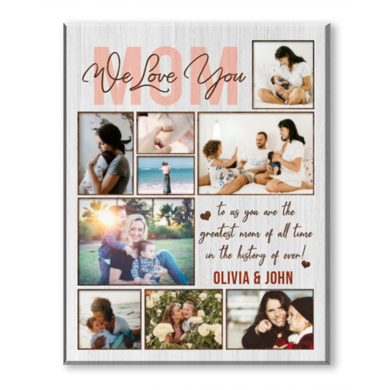 Christmas Mom Gift, Personalized Mom Photo Collage Gift, Thank You Gift For Mother’s Day 2022