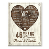 46th Year Anniversary Gift, 46th Wedding Anniversary Gift For Husband, 46 Year Anniversary Gift For Wife