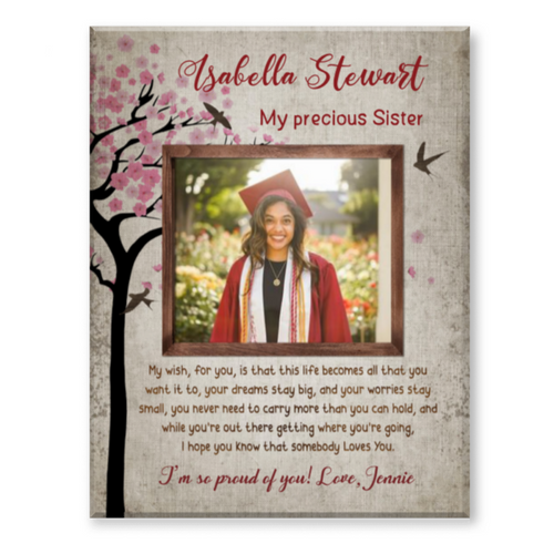 Graduation Gift For Sister, Graduation Present For Sister, Grad Gifts For Sister