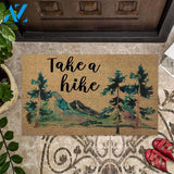 Take A Hike - Hiking Coir Pattern Print Doormat