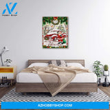 Personalized Canvas Take A Little Christmas With You Red Truck Santa Claus Wall Art For Christmas Gift Canvas Wall Art